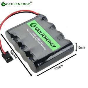 Batterie NiMH GEILIENERGY 4.8V 2000mAh pour RC - Batterie rechargeable haute capacité pour avions, voitures et bateaux RC - Product Image 1