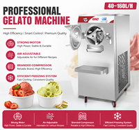 Commerciële High-Output Multifunctionele Gelato & Yoghurt Fruit Ijs Maker Heerlijke Rauwe Melk Gebaseerde Hard Ijs Machine