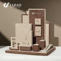 YADAO Ensemble de présentoirs à bijoux haut de gamme avec support magnétique, buste de présentation pour colliers, plateau pour colliers, boucles d'oreilles et bagues, vente en gros