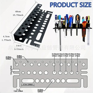 Estante de Almacenamiento de Herramientas para Montar en la Pared, 40 cm, Resistente, de Hierro, Soporte para Tornillos, Multiusos - Product Image 5