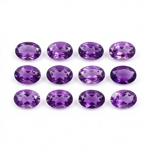 Gema Suelta de Amatista Natural Púrpura, Forma Ovalada 7x5mm, Facetada, Amatista Calibrada, Precio al por Mayor, Lote a Granel para Fabricación de Joyas - Product Image 1