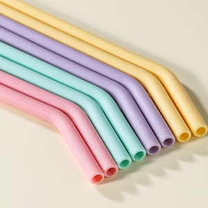 Pailles à boire en silicone pliables et réutilisables, sans BPA, qualité alimentaire, pour eau, jus et autres boissons - Product Image 2