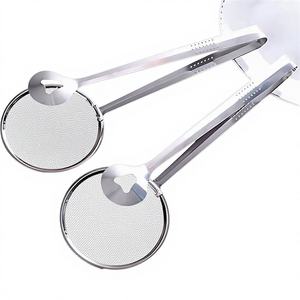 Passoire et pince à frire unisexe 2-en-1 innovante, passoire à mailles fines avec poignée, capacité 2-2,9 L, étanche - Product Image 1