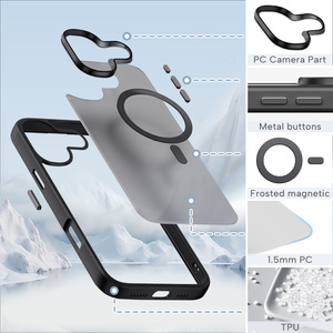 Tốt nhất bán TPU PC chống sốc vỏ điện thoại Matte rõ ràng không dây sạc trường hợp đối với <span class=keywords><strong>iPhone</strong></span> 15 Pro Max - Product Image 3