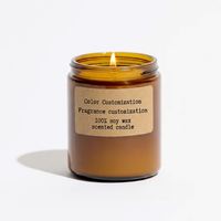 Bougie parfumée de luxe en cire de soja 100% biologique, parfum ambre, dans un bocal en verre, pour la décoration de la maison, Saint-Valentin