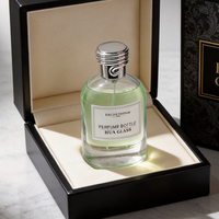 Vente en gros de flacons de parfum vides de 100 ml, rechargeables, étanches, avec un motif unique sur le bouchon, flacon en verre personnalisé avec boîte cadeau