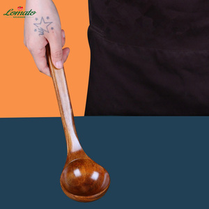 Nhật Bản Phong Cách Hộ Gia Đình Handmade Gỗ Tếch Nhà Bếp Đồ Dùng Đặt Dài Xử Lý Bằng Gỗ Thìa Thìa Cho Nấu Ăn - Product Image 5