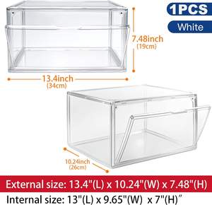 กล่องเก็บรองเท้าอะคริลิคแบบพับได้ แม่เหล็กติดประตู  แบบกำหนดเอง  ใส  สำหรับจัดแสดงรองเท้าผ้าใบ - Product Image 2