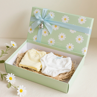 Boîte cadeau en carton rigide recyclable personnalisée, fermeture magnétique, design simple, emballage pour sous-vêtements et chaussettes, design personnalisable gratuit