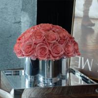 Bunga Abadi Hari Valentine Lovebay, Mawar Kepala Jamur, Mawar Abadi Grosir, Bunga Asli Awet Alami Selamanya dalam Akrilik