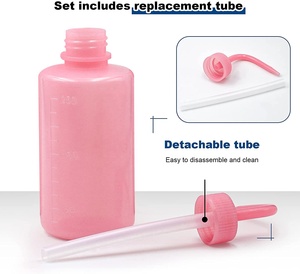 Bouteille de lavage pour le nettoyage des cils bouteilles rechargeables avec une bouteille de rinçage à l'eau de goutte oculaire personnalisée et souriante - Product Image 4