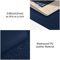 Tapis de souris de bureau multifonctionnel double face en cuir PU imperméable pour la décoration de table de bureau et de maison Tapis d'écriture de jeu
