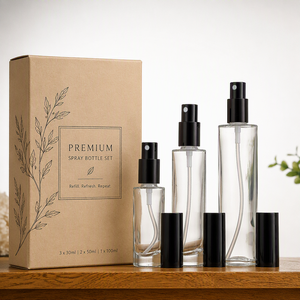 Botella de Vidrio Personalizada de Lujo para Cosméticos, 30ml/50ml/100ml, Redonda, con Tapa de Rosca, Impresión Serigrafiada, Envase para Cuidado de la Piel - Product Image 4