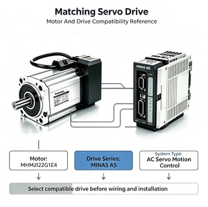 Kit de Motor Servo Panasonic de 750w 400w con Controlador MHMJ122G1E4, Motor Servo de 1.2kw y Controlador MHMJ122G1E4 - Product Image 6