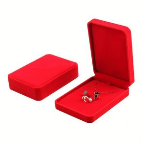 Velvet Jewelry <b>Box</b> for <b>Gift</b> Packaging Small <b>White</b> Custom High End - Product Image 1