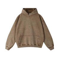 TKAN439 Vente en gros de sweat-shirts à capuche en coton lourd de qualité supérieure, 500 g/m², à imprimé vierge, style streetwear, pour hommes, tendance hivernale, délavé à l'acide