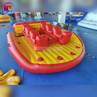 Vente Flash : Bateau Gonflable Remorquable Personnalisé en Usine 3,5x3,5m 6 Places pour le Ski Nautique et les Loisirs en Mer