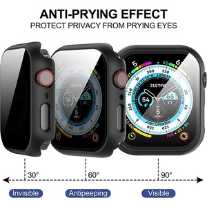 Écran anti-espion complet 2 en 1, coque de <span class=keywords><strong>protection</strong></span> avec écran de confidentialité, <span class=keywords><strong>protection</strong></span> de pare-chocs en PC pour <span class=keywords><strong>Apple</strong></span> IWatch Series 11 10 9 8 <span class=keywords><strong>7</strong></span> 6 5 4 - Product Image 6