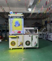 Máquina de grúa de garras plegable operada con monedas, con temática espacial, para capturar muñecos, gabinete de juego arcade