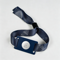 Bracelet en tissu NFC personnalisé avec carte PVC et code QR |   Verrou de sécurité à usage unique pour le contrôle d'accès aux événements, festivals et concerts