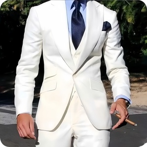 Traje Clásico de 3 Piezas para Hombre, Esmoquin para Novio, Traje de <span class=keywords><strong>Boda</strong></span>, Blazer, Chaqueta, Pantalones y <span class=keywords><strong>Chaleco</strong></span> para Negocios - Product Image 5