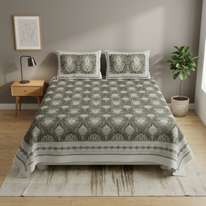 Drap de lit indien fait à la main en gros Jaipuri Design main bloc impression ensemble de couverture de lit literie drap de lit en coton taille de lit - Product Image 2