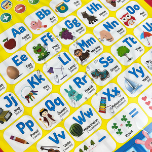 Affiches parlantes anglaises Apprentissage phonétique Graphiques audio pour enfants Alphabet Talking Poster Chine Vente en gros Jouets éducatifs - Product Image 4