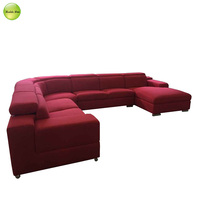 Redde Boo Vente en gros de canapé d'angle de salon moderne canapé modulaire sectionnel en cuir en forme de U ensemble pour meubles d'appartement de Villa 129