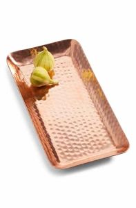 Plateau de service en aluminium plaqué or de qualité supérieure avec une construction durable pour un usage quotidien - Product Image 2