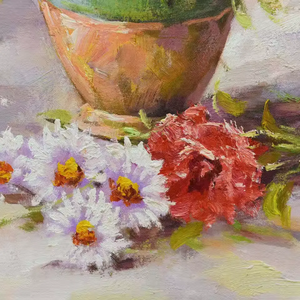 Pittura a olio acrilica dipinta a mano <span class=keywords><strong>su</strong></span> <span class=keywords><strong>tela</strong></span> con Design di dimensioni personalizzate fiore colorato per la decorazione - Product Image 3