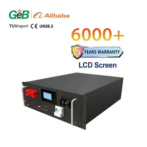 51.2V 48V Empilhável LiFePO4 Home Energy Storage Battery Monitorable 10KW 20KW Inverter All-in-One Battery