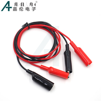 Câble de test banane mâle-mâle 4 mm, rouge et noir, en PVC, pour multimètre, cordon de connexion électrique