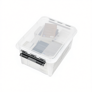 SmartStore Classic 31 Storage Box 6 Pack Paper Media Container Transparent <b>Lid</b> With Handle - Product Image 2