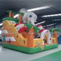 Glissière gonflable de monde de jungle de glissière gonflable de videur de grand éléphant certifié par CE à vendre