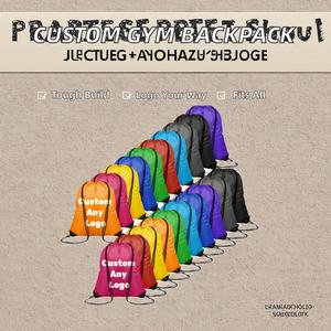 Mochila Deportiva Unisex Personalizada al por Mayor con Cordón, Reutilizable, Bajo MOQ, de Poliéster, Plegable, con Compartimento para Zapatos, Lavable, con Logotipo Impreso, 20-38L - Product Image 4