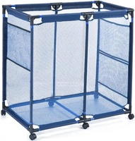 Vente directe d'usine Offre Spéciale poubelle de rangement de piscine bleue de haute qualité panier de rangement de piscine en maille de nylon pour piscine