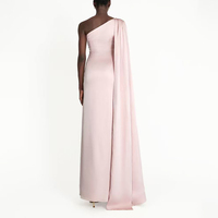 Robe de soirée élégante pour femmes ZYHT 73239, style Dubaï, avec cape drapée, robe de mariée sur mesure, abaya, kaftan, robe de soirée formelle