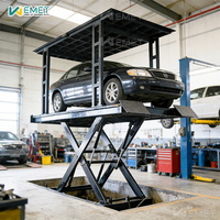Lève-voiture à ciseaux à deux niveaux pour garage, élévateur de stationnement de voiture invisible pour sous-sol