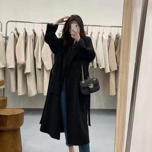 Autunno e inverno nuovo <span class=keywords><strong>cappotto</strong></span> da donna di colore solido di moda <span class=keywords><strong>senza</strong></span> colletto - Product Image 3