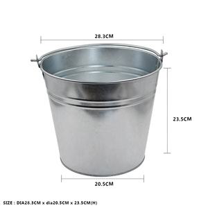 Balde de Metal Galvanizado de 12L com Cabo Reforçado, Resistente à Ferrugem, Balde para Água e Armazenamento, Balde de Ferro Galvanizado de Alta Resistência - Product Image 5