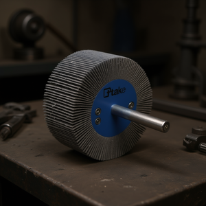 Disco Abrasivo de Tela Ttake de 80x30 mm con Eje de 6 mm para Pulir y Desbastar Metal - Product Image 3