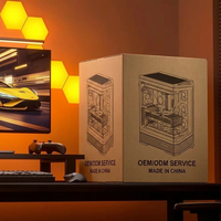 Boîtier de PC de jeu panoramique de taille moyenne, compatible Micro ATX, éclairage ARGB, panneau latéral en verre trempé, en stock