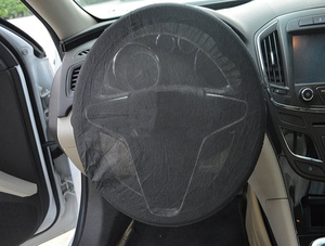 Cubierta de <span class=keywords><strong>volante</strong></span> de coche no tejida <span class=keywords><strong>desechable</strong></span> universal con logotipo personalizado, protectores de <span class=keywords><strong>volante</strong></span> para servicio automotriz - Product Image 2