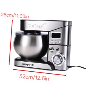 Robot culinaire Kolax Chef, <span class=keywords><strong>batteur</strong></span> mélangeur domestique, <span class=keywords><strong>mixeur</strong></span>, <span class=keywords><strong>batteur</strong></span> sur socle 5L avec écran LCD et programmation, pour l'exportation - Product Image 2