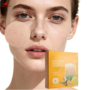 Masque facial éclaircissant et hydratant au collagène, curcuma et vitamine E, vente en gros, 4g*20 paquets, GZ RTS, commande mixte en vrac, livraison en 3 jours - Product Image 1