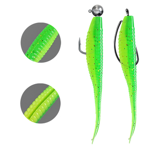 Esca Artificiale Morbida <span class=keywords><strong>in</strong></span> <span class=keywords><strong>Silicone</strong></span> a Coda Divisa a Forcella, 6cm 1.3g, 7cm 1.8g, 10 pz/sacchetto, per la Pesca - Product Image 4