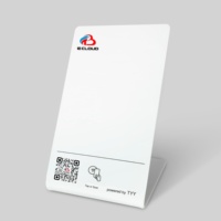 Carte NFC personnalisée pour avis Google, code QR, menu de restaurant NFC, support en acrylique pour entreprise, étanche, protocole 13,56 MHz 14443A