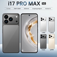 I17pro Max Baru Terlaris, True Octa-core MediaTek, Layar Lebar 7.3 inci, Android 15, 16+1T, Baja Tahan Karat