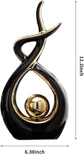 Articles de décoration et cadeaux de luxe en céramique dorée de style européen, écologiques et de haute qualité - Product Image 4