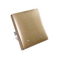 Interrupteur intelligent WiFi pour la maison intelligente, interrupteur d'éclairage sans fil à 2 voies avec fonction de minuterie, noir, 10A, norme européenne